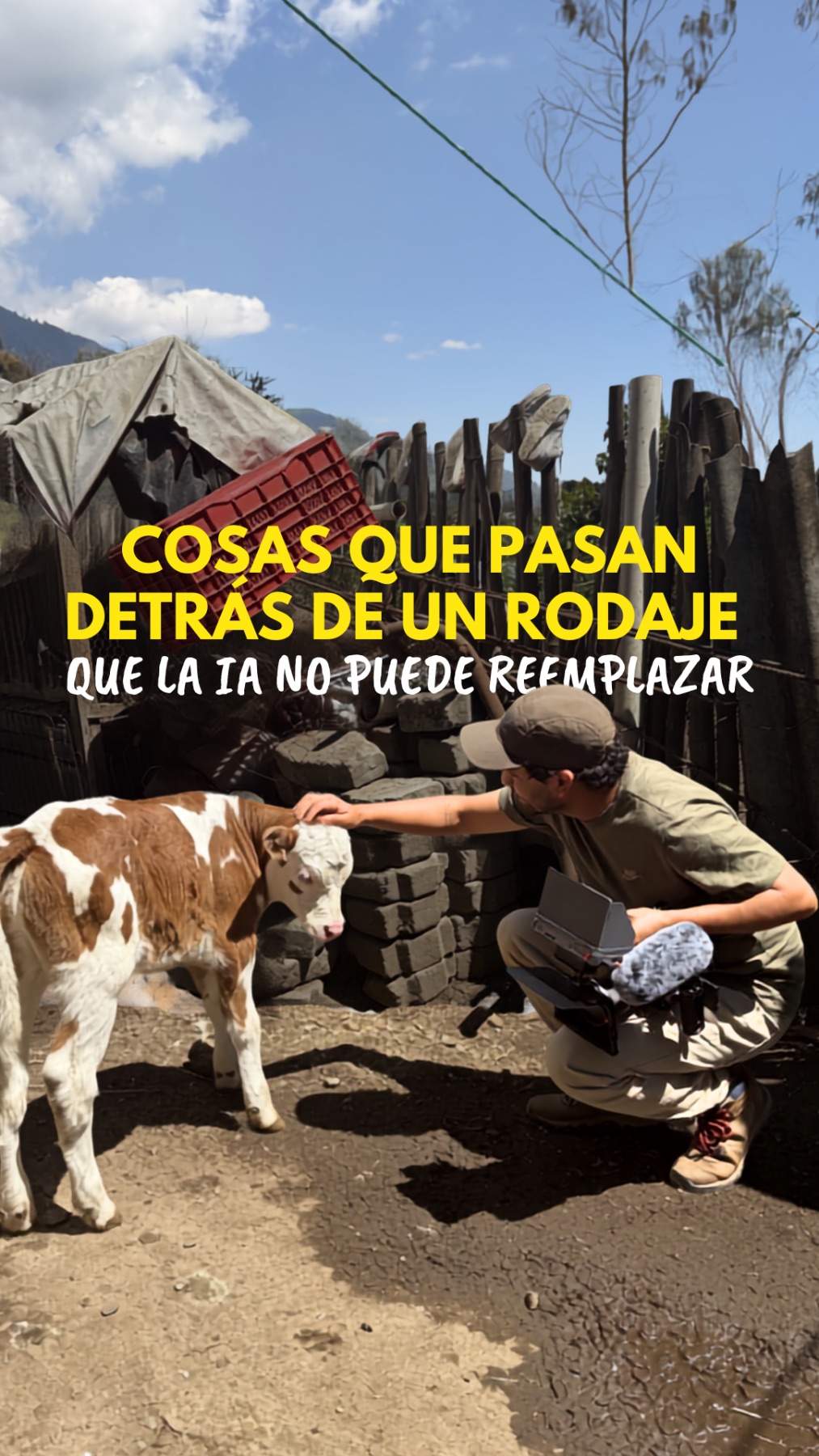 Detrás de cámaras BTS rodaje documental sin Inteligencia Artificial (IA). Guatemala, derechos humanos